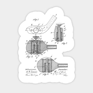 Golf Club Vintage Patent Hand Drawing Sticker